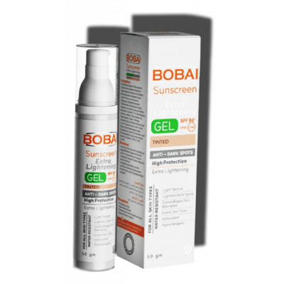 BOBAI SUNSCREEN EXTRA LIGHTENING TINTED GEL SPF 50+ ANTI-DARK SPOTS 50 GM